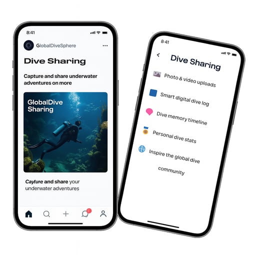 Tauchabenteuer teilen mit GlobalDiveSphere